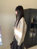 [unisex] Kamba Pocket Collar Cable Knit Zip-Up