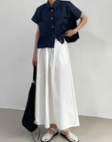 Call banding flare long skirt