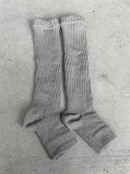 Open toe ribbed knee socks