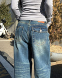 Et Wide Roll-up Denim Pants