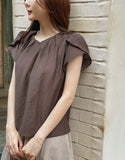 Sally Pintuck Pearl Button Tulip Blouse