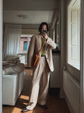 Comfort two-tuck wide slacks