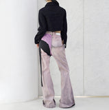 (Unisex) Buroon Incision Color Matching Pants