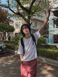 [MADE] Silket U-neck shorts-sleeve T