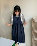 Misatsu Cotton Shirring Midi One Piece