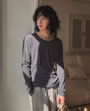 Flo U-neck Rib Muscle Fit Long Sleeve T-shirt