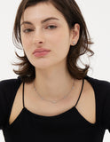Nova Silver (W) Pave Station Necklace