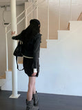 Niven Vintage Black Denim Span Cropped Denim Jacket