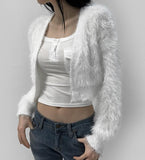 Netted Fur Bolero Cardigan