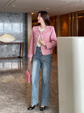 Setu Round Pearl Tweed Short Jacket