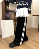 Minil Velvet Lace Banding Strap Wide Fit Training Long Pants