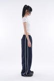 Code track line nylon banding pants