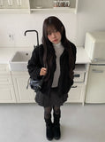 Anju Fur Collar Quilted Short Jacket