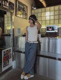 Cartel back painting balloon denim pants