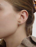 Champagne Full Moon Silver Duo Shine Earrings S