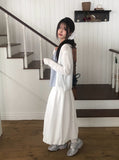 Dough Dot Frill Button Sleeveless