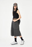 Double mesh layered sleeveless top