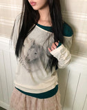 Hoa Vintage Hoals Print T-Shirt