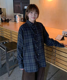 [Unisex] Gindoco Vintage Brushed Check Over Shirt