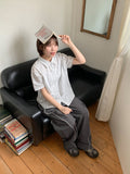 Cuman Summer Stripe Short Sleeve Shirt