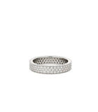 Essence Silver (W) Milgrain Layer Stone Ring