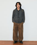 PIGMENT MESH ZIP UP KNIT