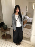 Madin Ribbon Dot Frill Long Sleeve T-Shirt