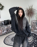 Hollen denim washed over hoodie