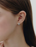 Essence Silver Tria Pave Earrings