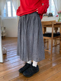 Heyo Check Banding Long Skirt