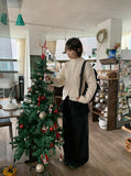 Dehena Banding Dot Velvet Skirt Pants