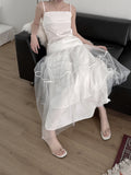 Rie Chiffon Layered Tulle Skirt