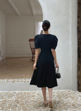 Kesia Heart Neck Puff One Piece