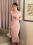 Laibis Drape Shirred H-Line One Piece