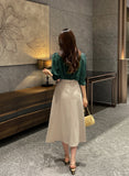 Carriet Chiffon Tie Three Quarter Blouse