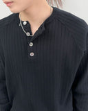 Revved henley neck knit