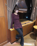 Chahi Brushed Slim Bootcut Corduroy Pants