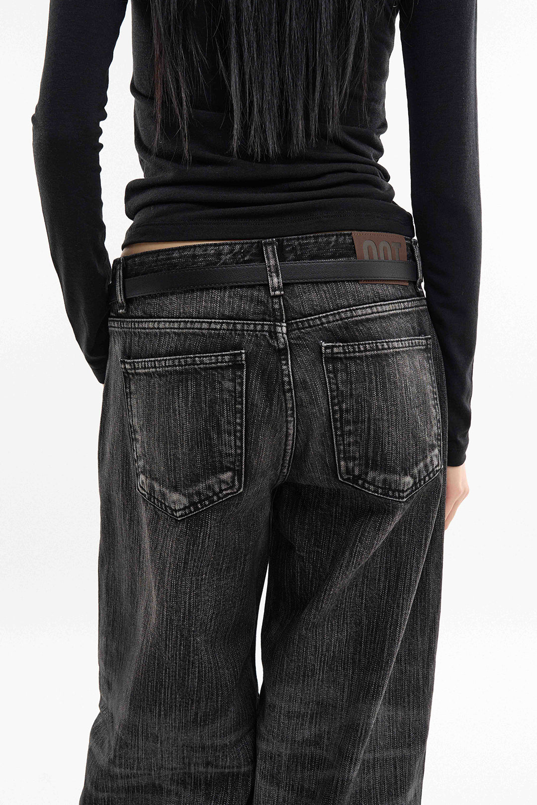 【Raucohouse】Falling low rise wide denim pants Falling low rise wide denim pants - Raucohouse | 60% - Asian