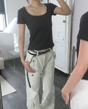 Moody cut pocket bootcut pants