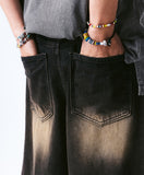 Brush Denim Damage Half Pants