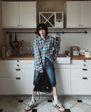 Tailor washed Bermuda denim pants