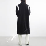 Zao Color Matching Long Coat