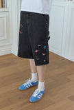 Dino Stitch Bermuda Denim Pants