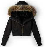 [ EEUN MADE ] Tree Hotfix Double Fur Hood Zip-Up