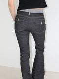 COLOR BLOCK BOOTCUT DENIM