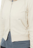 Eyelet 2-way short hood zip-up