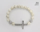 Bir Vintage Gemstone Cubic Cross Bracelet