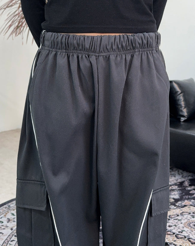 【SATIIIZ】Bollet Nylon Piping Cargo Pants SATIIIZ (サティーズ) - ボレットナイロンパイピングカーゴ