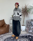 Deon Balloon Banding Denim Pants