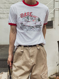 DAPE PRINTING RINGER HALF SLEEVE T-SHIRT